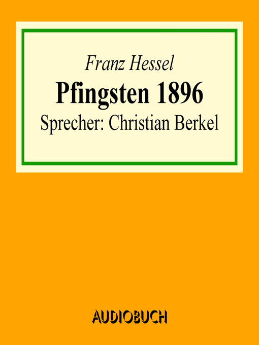 Title details for Pfingsten 1896 by Franz Hessel - Available